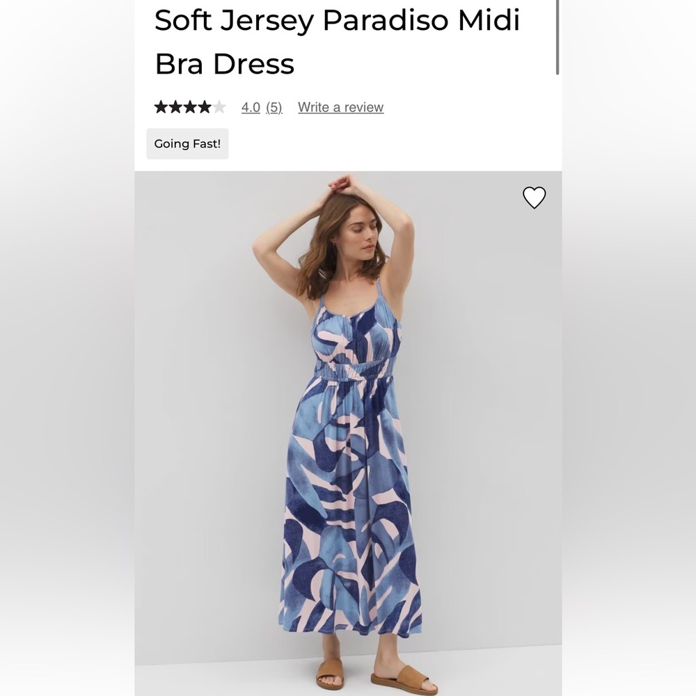 Soma Blue and Pink Abstract Maxi Dress - Small